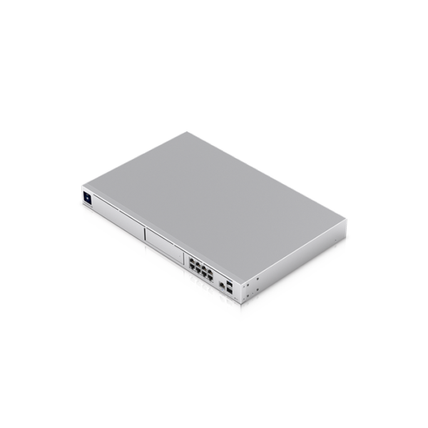 Ubiquiti Dream Machine Special Edition UDM SE rack mount network controller angled top view with PoE ports