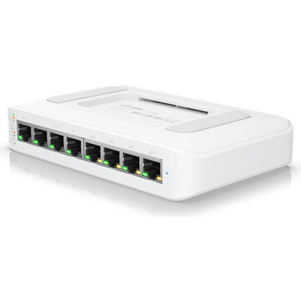 Ubiquiti Lite 8 PoE (USW LITE 8 POE) 8 Port Switch side view
