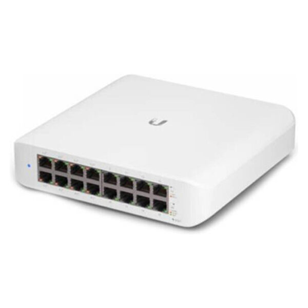 Front view of Ubiquiti Switch Lite 16 PoE (USW LITE 16 POE)