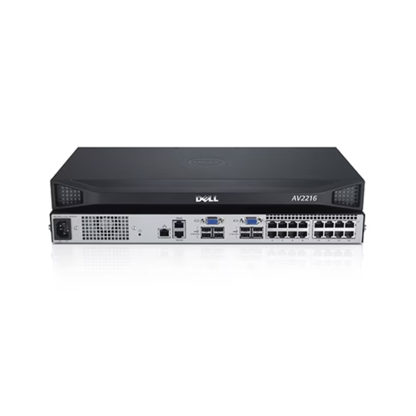 Dell DAV2216 G01 16 Port Analog KVM Switch with Dual Local User Support, front view