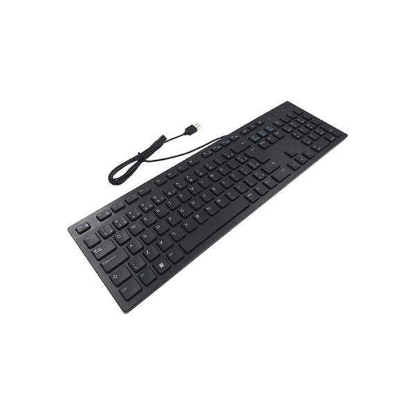 Dell KB216 KB212 Wired USB Keyboard Full Size Multimedia Keyboard (English) front view