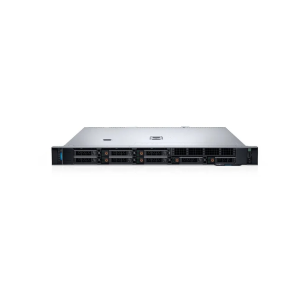 Dell PowerEdge R360 Rack Server, Intel Xeon E 2434, 16GB DDR5 ECC, 600GB SAS, PERC H355, iDRAC9 Basic, 600W PSU, front view