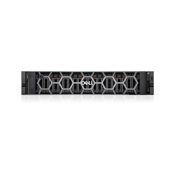 Dell PowerEdge R760xs Rack Server Dual Xeon Gold 6448Y 32GB DDR5 480GB SSD PERC H755 2U Dual 1100W 3Yr ProSupport, front view