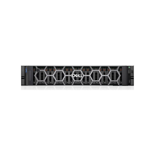 Dell PowerEdge R760xs Xeon Silver 4410Y 16GB 2TB SATA PERC H755 8×3.5 Dual 700W TPM 3Yr ProSupport, front panel with 8 drive bays