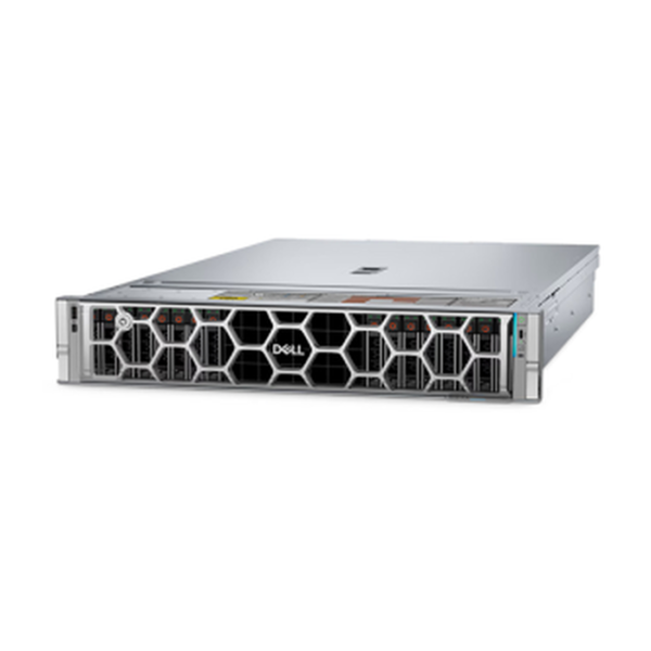 Dell PowerEdge R760xs Xeon Silver 4510 64GB 2.4TB SAS PERC H755 16×2.5 10GbE Dual 1100W 5Yr Warranty, front view with cooling vents