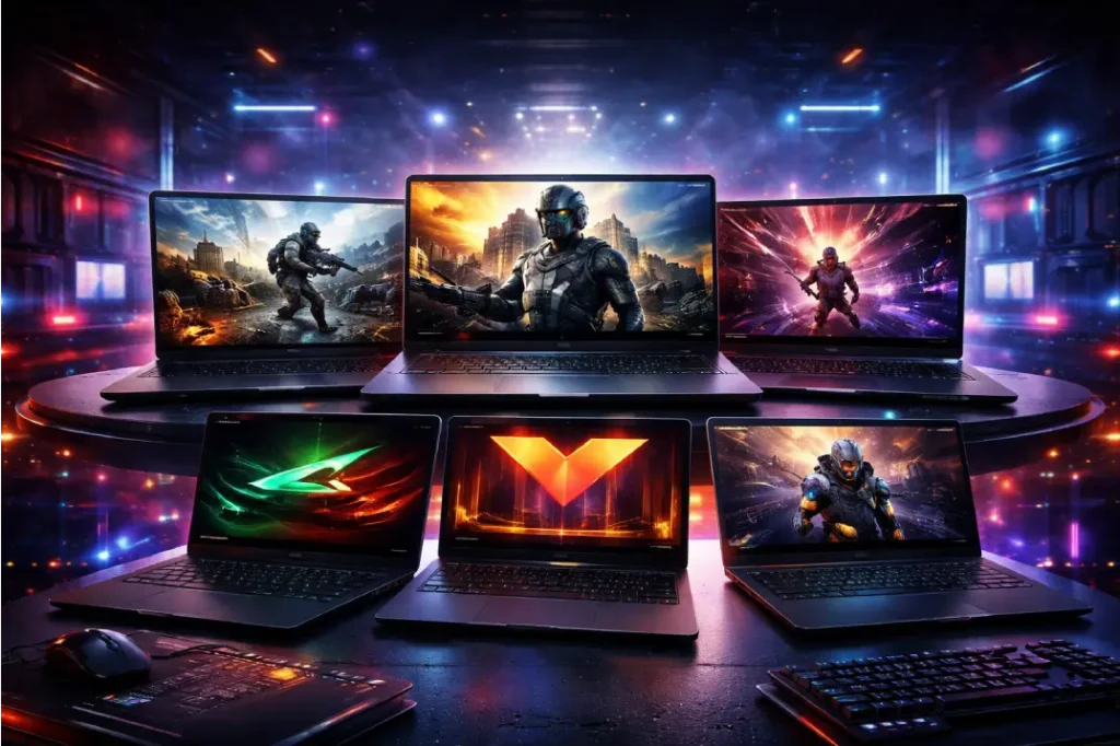 Comparision of Gaming laptop Source AI