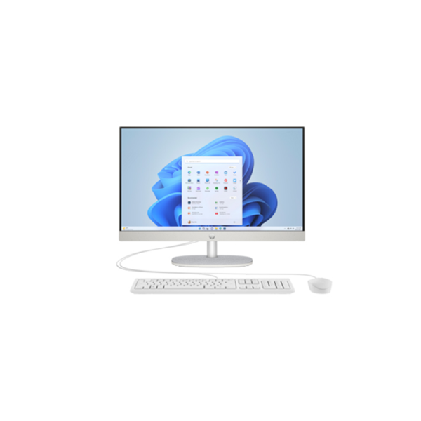 HP 27 CR0156NH All in One Desktop (A9VA3EA#BH5) with screen, keyboard and mouse view.