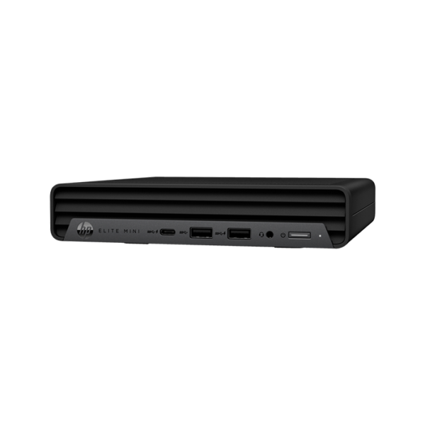 HP Elite Mini 800 G9 Desktop (449W0ES#BH5)front view with USB and audio port view.