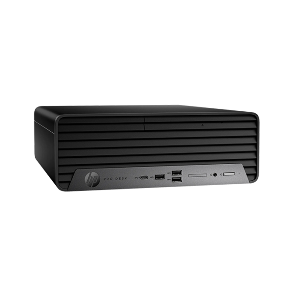 HP Pro SFF 400 G9 Desktop (9M8Q1AT#BH5) front side angle view.