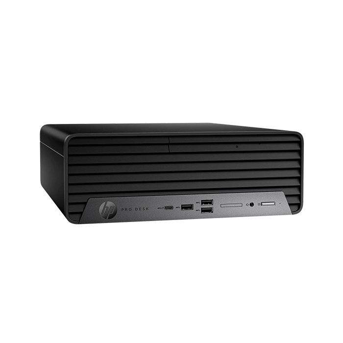 HP Pro SFF 400 G9 Desktop (9M8Q1AT#BH5) front side angle view.