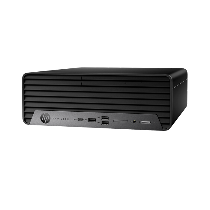 HP Pro SFF 400 G9 Desktop (9M8Q1AT#BH5) front angle view.