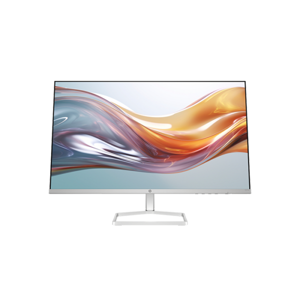 HP Series 5 S5527sw 27 Inch FHD White Monitor (94F46AS) Front view.