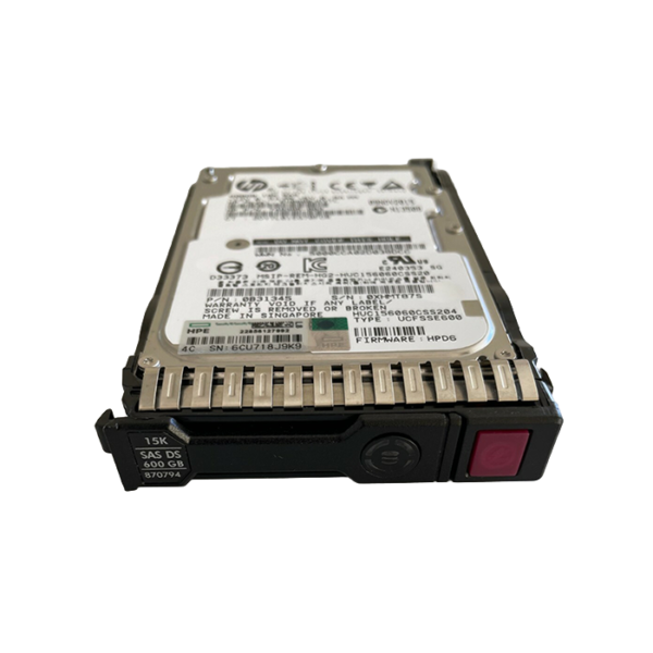 HPE 600GB SAS 15K SFF 2.5 Enterprise Hard Drive (870757 B21)