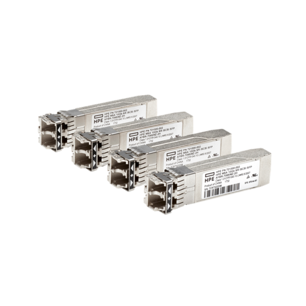 HPE MSA 10Gb Short Range iSCSI SFP+ Transceiver 4 Pack for high speed network connectivity