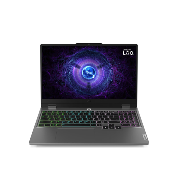 Lenovo LOQ 15 i7 RTX 3050 Gaming Laptop 83DV00UPPS front view.