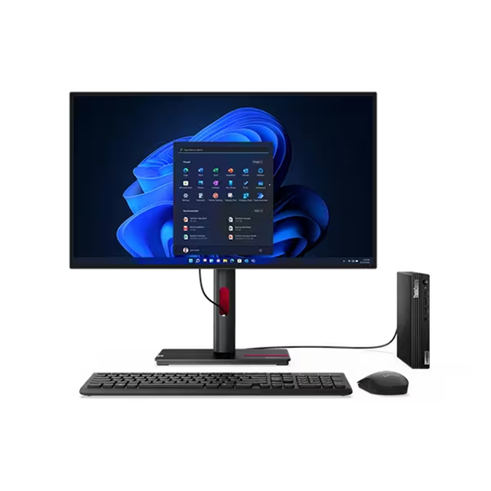 Lenovo ThinkCentre M70q Gen 4 Tiny Desktop Intel Core i7 13700T 8GB DDR4 512GB NVMe SSD (12E3002RGP) display view