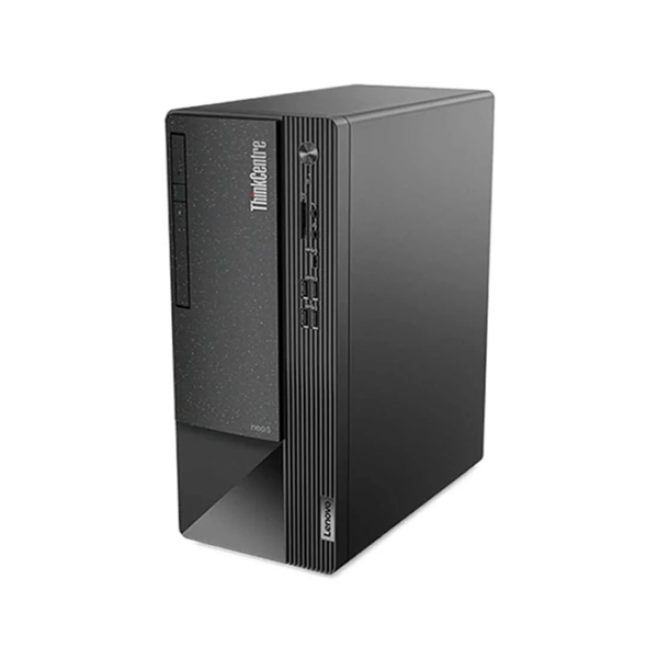Lenovo ThinkCentre Neo 50t Gen 3 Desktop Intel Core i5 12400 4GB RAM 1TB HDD Tower (Neo 50t G3)Side angle view