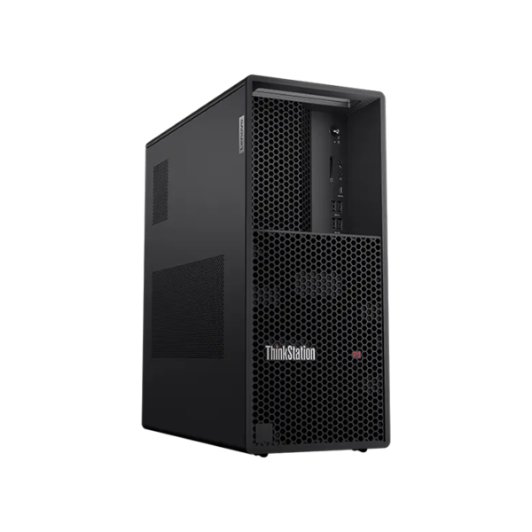 Lenovo ThinkStation P3 Tower Workstation Intel Core i7 13700 16GB RAM 512GB SSD Windows 11 (30GS000TAX) Side angle view